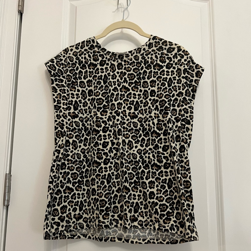 VICI Cheetah Print Muscle/Cap Sleeve Top